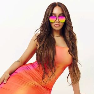 ❌LAST ONE‼️ QUAY Australia High Key Mini Sunglasses with black & Rainbow 🌈 lens